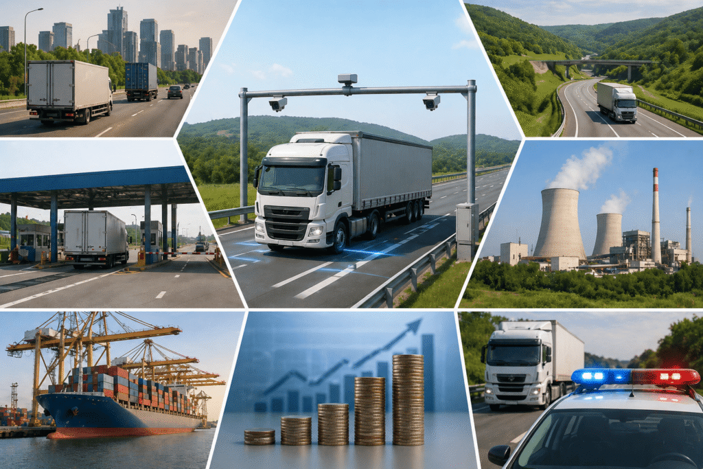 MSWIM system used at toll plaza and highway for vehicle weighing