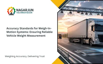 Truck passing through a Weigh-In-Motion system on a highway for accurate vehicle weight