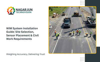 WIM system installation showing road sensor placement, civil work, and site preparation for accurate vehicle weighing