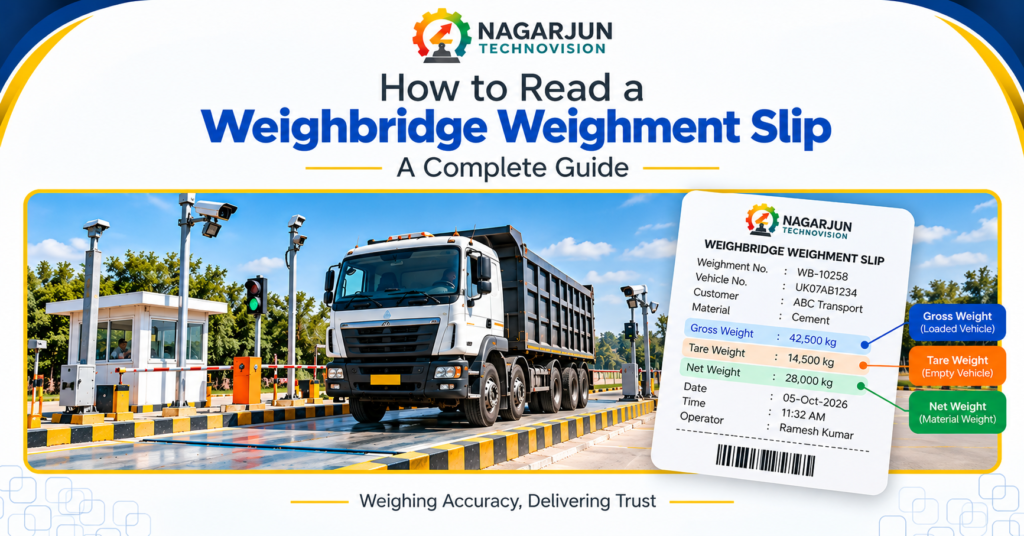 How to read a weighbridge weighment slip with gross tare and net weight details