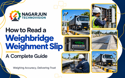 Weighbridge weighment slip showing gross tare and net weight of a loaded truck